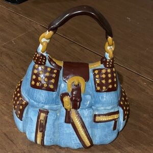 Blue Jeans Ceramic Purse Cooke Jar David’s Jar A Bite Above The rest